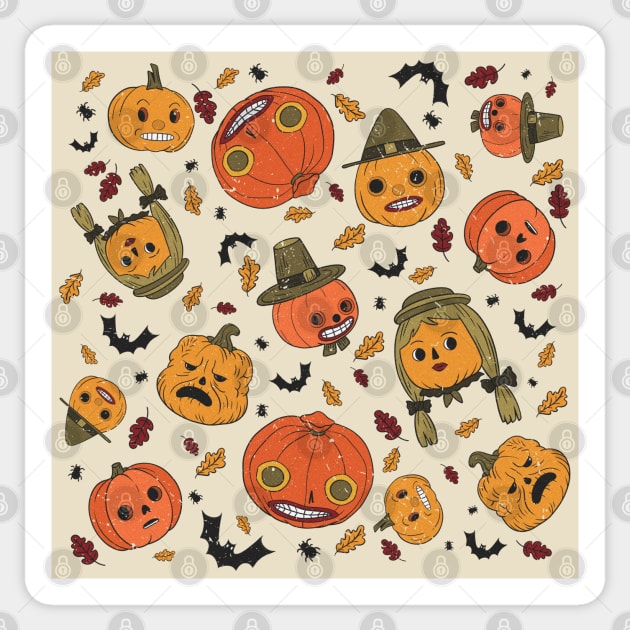 Over the Garden Wall Halloween Pattern Sticker by RetroPandora